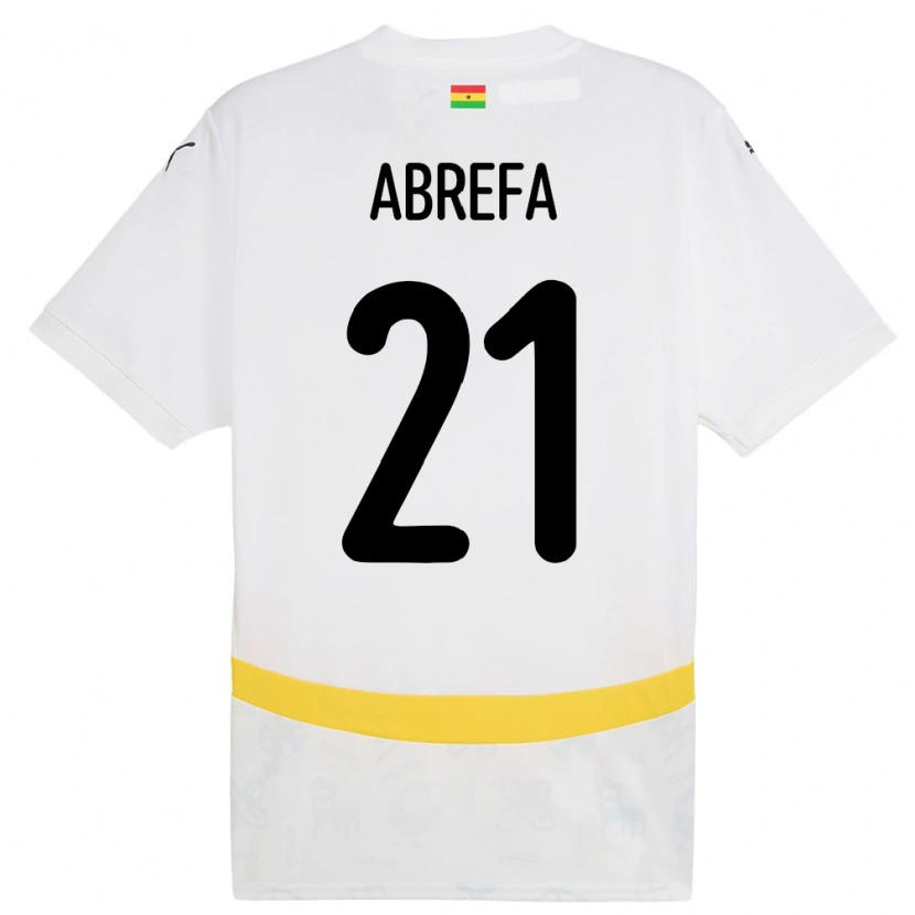 Danxen Mann Ghana Kelvin Abrefa #21 Hvit Hjemmetrøye Drakt Trøye 24-26 Skjorter T-Skjorte