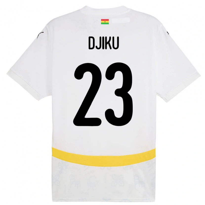 Danxen Mann Ghana Alexander Djiku #23 Hvit Hjemmetrøye Drakt Trøye 24-26 Skjorter T-Skjorte