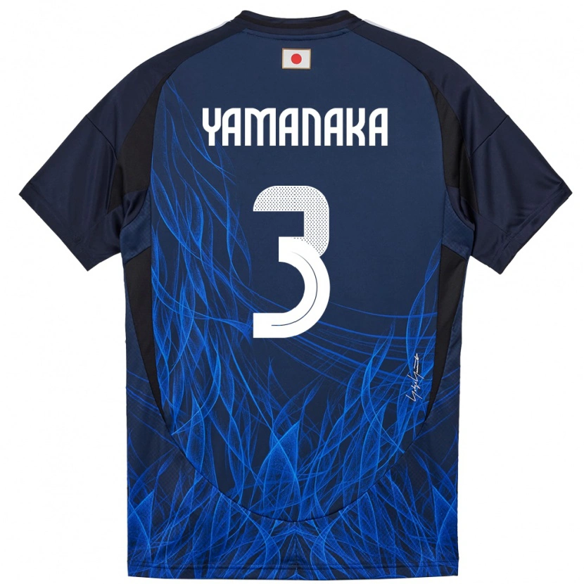 Danxen Mann Japan Yuki Yamanaka #3 Mørkeblå Hjemmetrøye Drakt Trøye 24-26 Skjorter T-Skjorte