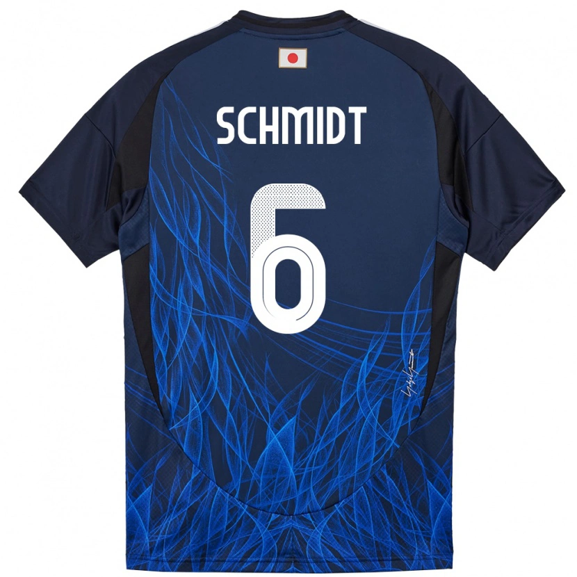 Danxen Mann Japan Nick Schmidt #6 Mørkeblå Hjemmetrøye Drakt Trøye 24-26 Skjorter T-Skjorte