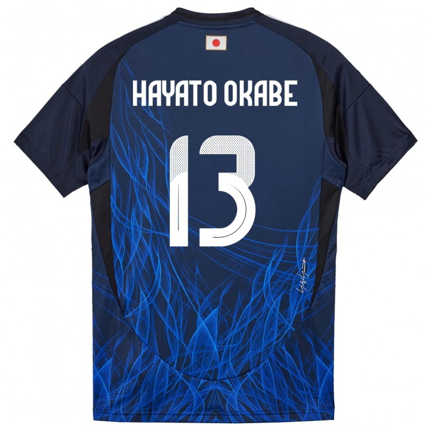 Danxen Mann Japan Tariqkani Hayato Okabe #13 Mørkeblå Hjemmetrøye Drakt Trøye 24-26 Skjorter T-Skjorte