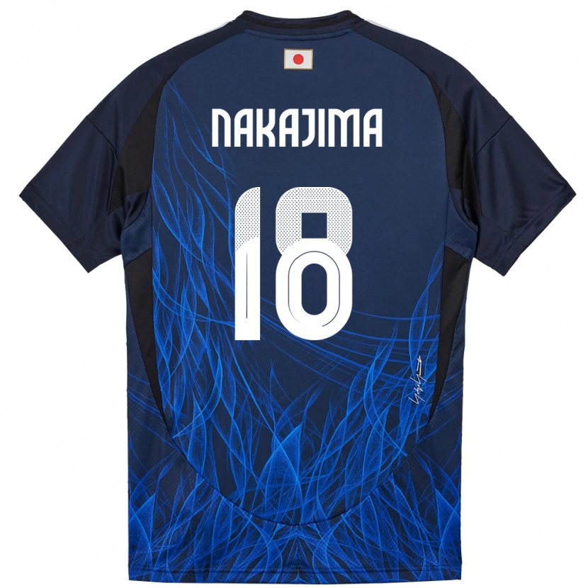 Danxen Mann Japan Yotaro Nakajima #18 Mørkeblå Hjemmetrøye Drakt Trøye 24-26 Skjorter T-Skjorte