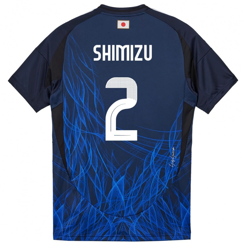 Danxen Mann Japan Risa Shimizu #2 Mørkeblå Hjemmetrøye Drakt Trøye 24-26 Skjorter T-Skjorte