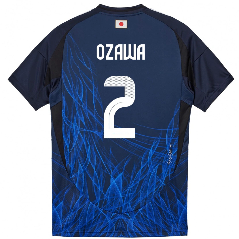Danxen Mann Japan Haruki Ozawa #2 Mørkeblå Hjemmetrøye Drakt Trøye 24-26 Skjorter T-Skjorte