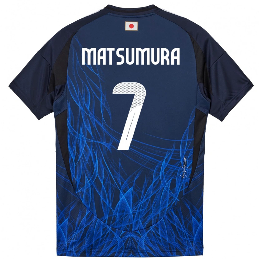 Danxen Mann Japan Kosuke Matsumura #7 Mørkeblå Hjemmetrøye Drakt Trøye 24-26 Skjorter T-Skjorte