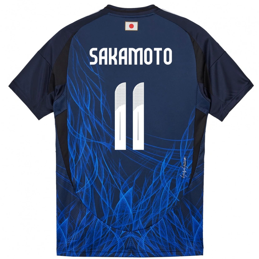 Danxen Mann Japan Isa Sakamoto #11 Mørkeblå Hjemmetrøye Drakt Trøye 24-26 Skjorter T-Skjorte