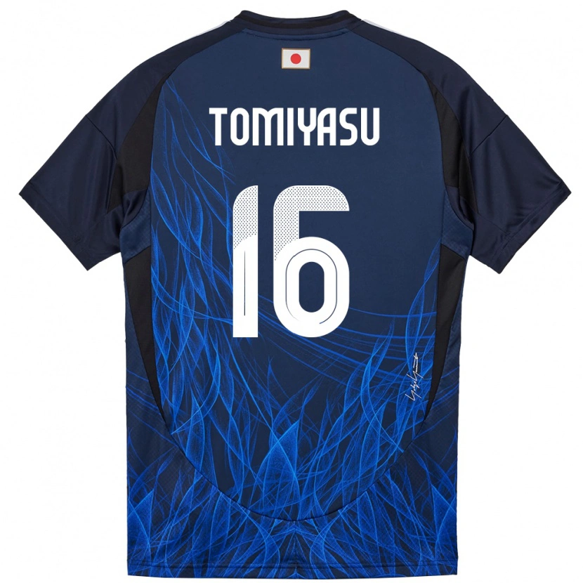 Danxen Mann Japan Takehiro Tomiyasu #16 Mørkeblå Hjemmetrøye Drakt Trøye 24-26 Skjorter T-Skjorte