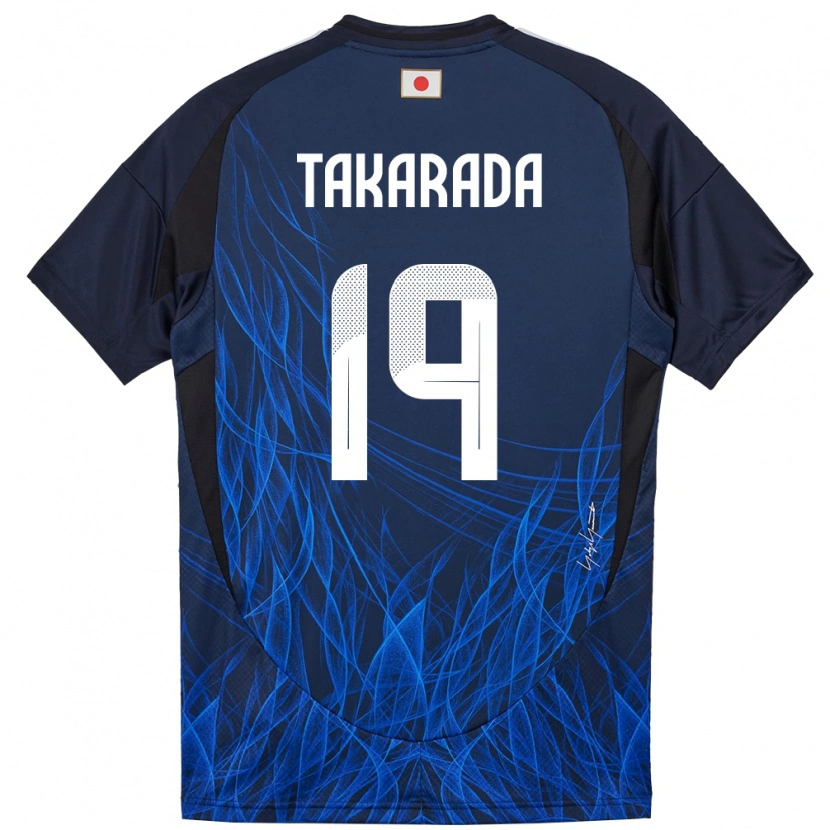 Danxen Mann Japan Saori Takarada #19 Mørkeblå Hjemmetrøye Drakt Trøye 24-26 Skjorter T-Skjorte