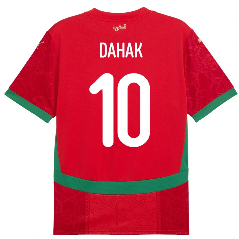 Danxen Mann Marokko Mouad Dahak #10 Rød Hjemmetrøye Drakt Trøye 24-26 Skjorter T-Skjorte