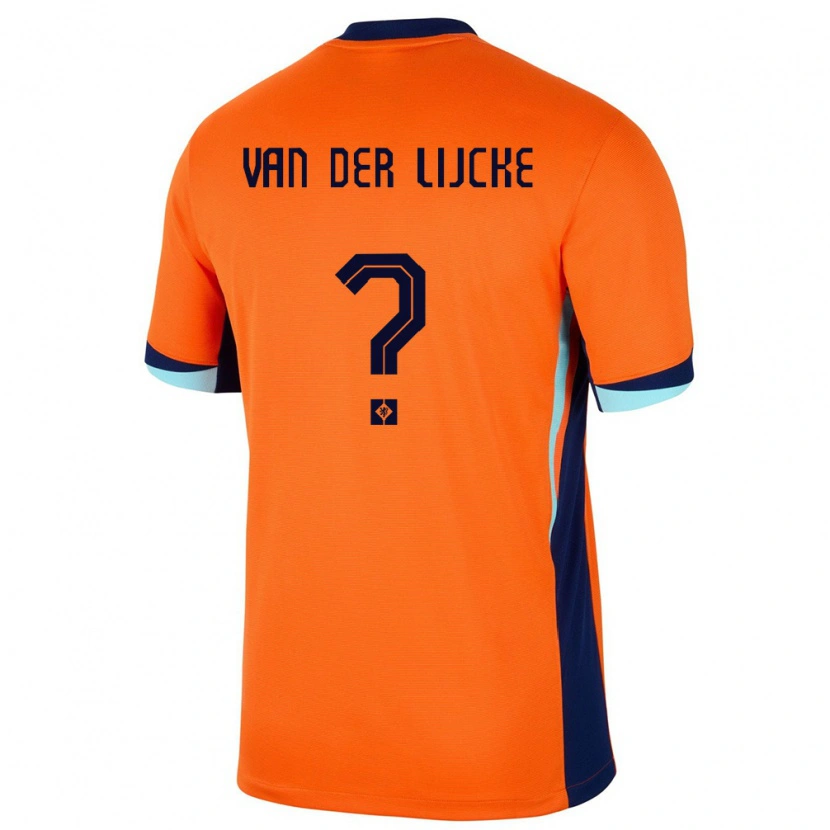 Danxen Mann Nederland Donny Van Der Lijcke #0 Oransje Hjemmetrøye Drakt Trøye 24-26 Skjorter T-Skjorte