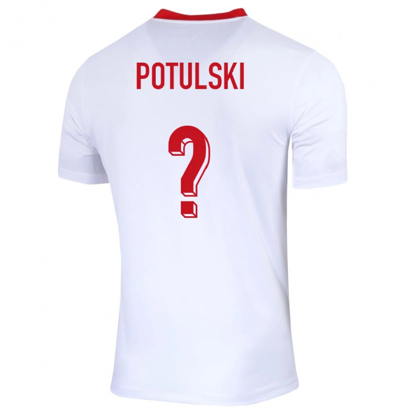 Danxen Mann Polen Kacper Potulski #0 Hvit Hjemmetrøye Drakt Trøye 24-26 Skjorter T-Skjorte