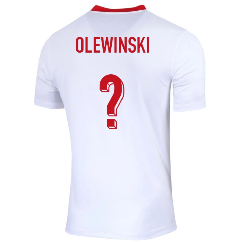 Danxen Mann Polen Oliwier Olewinski #0 Hvit Hjemmetrøye Drakt Trøye 24-26 Skjorter T-Skjorte