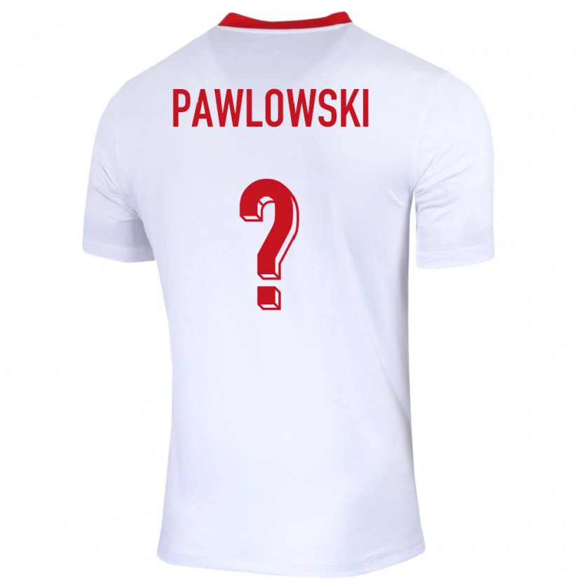 Danxen Mann Polen Michal Pawlowski #0 Hvit Hjemmetrøye Drakt Trøye 24-26 Skjorter T-Skjorte