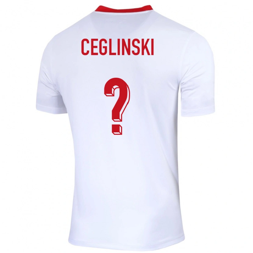 Danxen Mann Polen Mateusz Ceglinski #0 Hvit Hjemmetrøye Drakt Trøye 24-26 Skjorter T-Skjorte