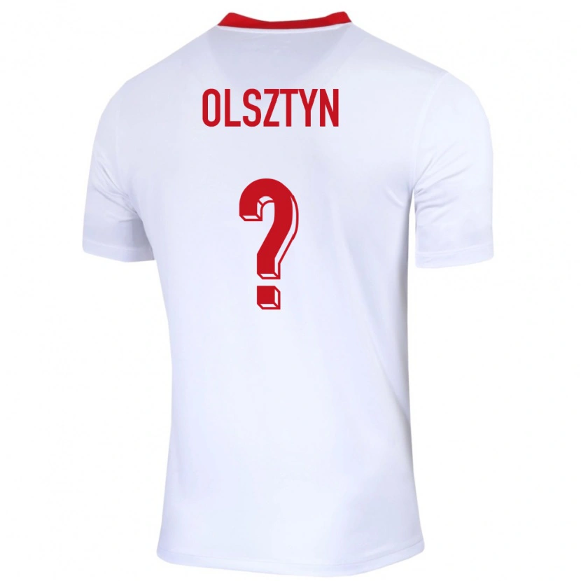 Danxen Mann Polen Aleks Olsztyn #0 Hvit Hjemmetrøye Drakt Trøye 24-26 Skjorter T-Skjorte