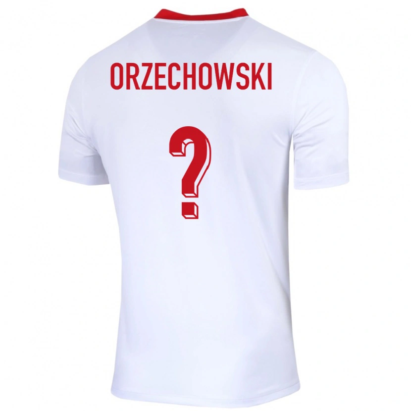 Danxen Mann Polen Wojciech Orzechowski #0 Hvit Hjemmetrøye Drakt Trøye 24-26 Skjorter T-Skjorte