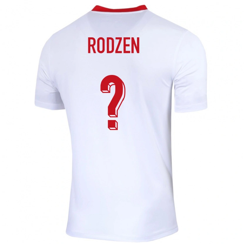 Danxen Mann Polen Aleksander Rodzen #0 Hvit Hjemmetrøye Drakt Trøye 24-26 Skjorter T-Skjorte