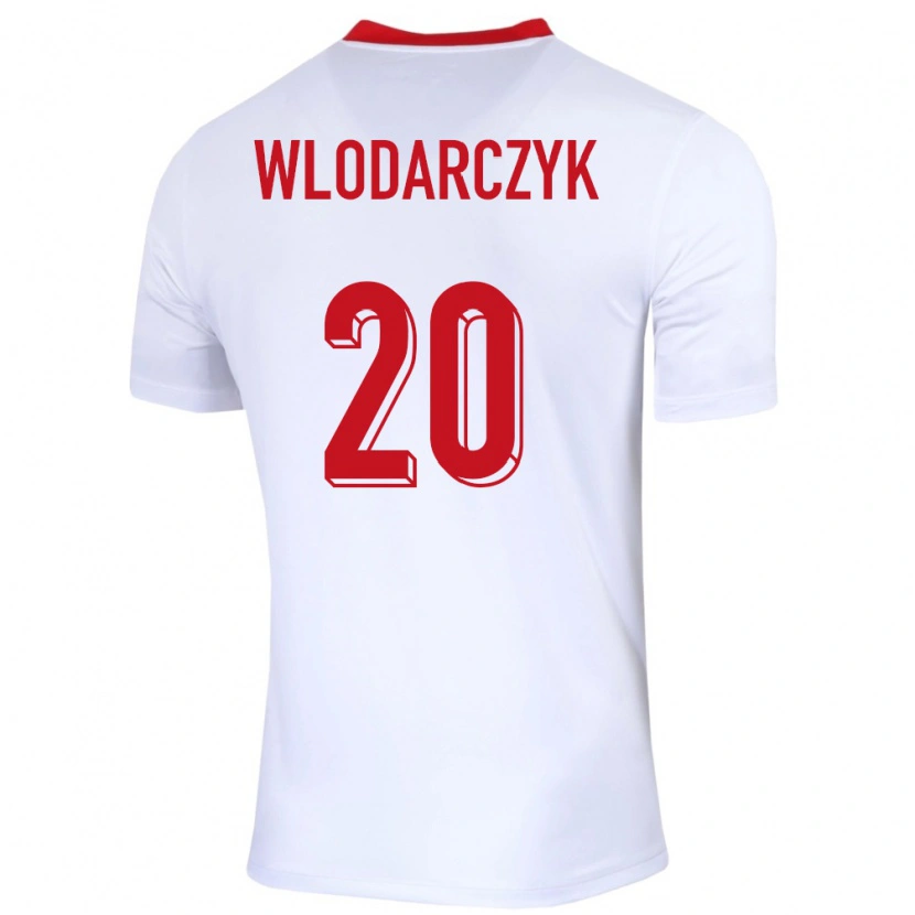 Danxen Mann Polen Szymon Wlodarczyk #20 Hvit Hjemmetrøye Drakt Trøye 24-26 Skjorter T-Skjorte