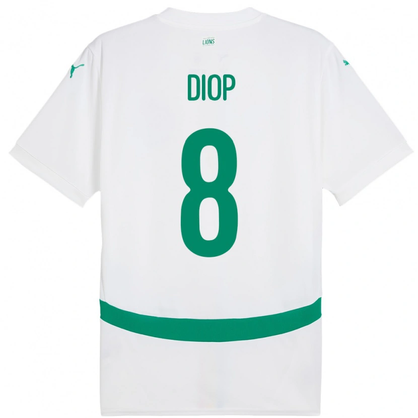 Danxen Mann Senegal Amidou Diop #8 Hvit Hjemmetrøye Drakt Trøye 24-26 Skjorter T-Skjorte