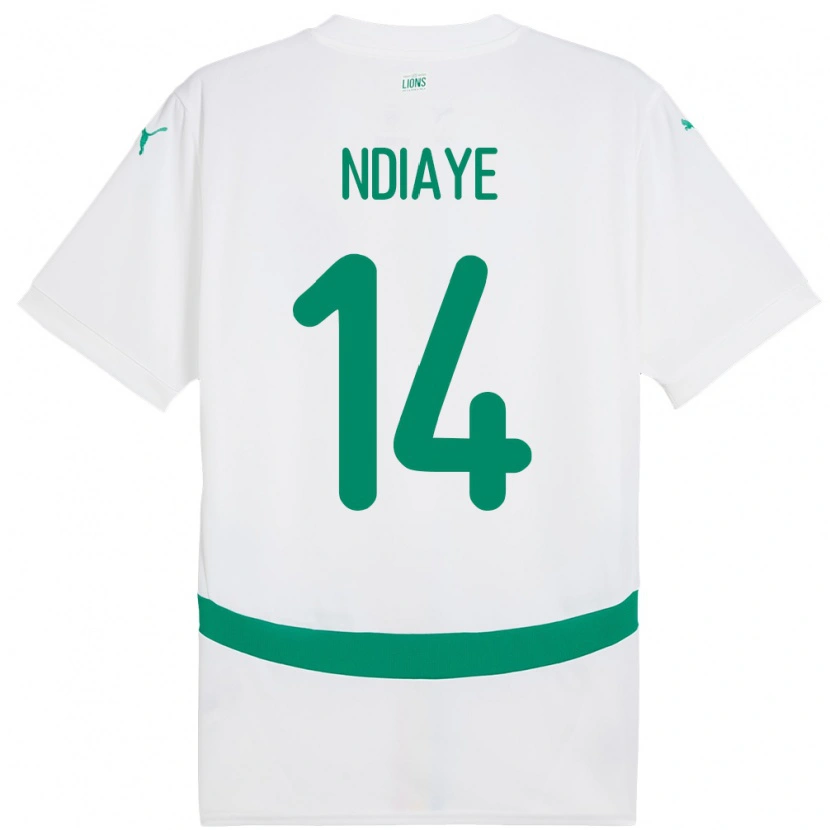 Danxen Mann Senegal Salimata Ndiaye #14 Hvit Hjemmetrøye Drakt Trøye 24-26 Skjorter T-Skjorte