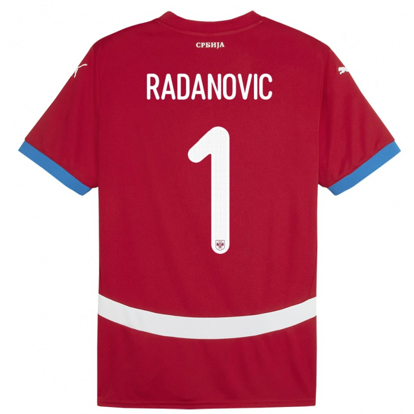 Danxen Mann Serbia Savo Radanovic #1 Rød Hjemmetrøye Drakt Trøye 24-26 Skjorter T-Skjorte