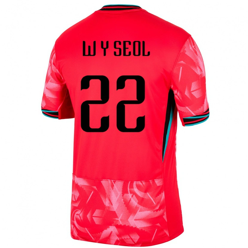 Danxen Mann Sør-Korea Young-Woo Seol #22 Rød Hjemmetrøye Drakt Trøye 24-26 Skjorter T-Skjorte