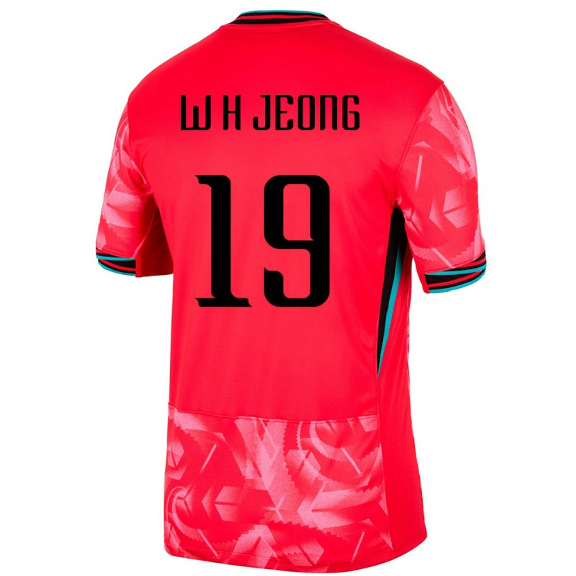 Danxen Mann Sør-Korea Hyun-Woong Jeong #19 Rød Hjemmetrøye Drakt Trøye 24-26 Skjorter T-Skjorte