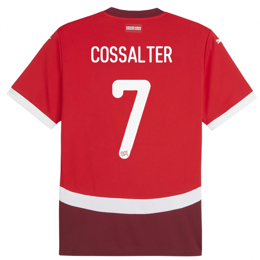 Danxen Mann Sveits Ivan Cossalter #7 Rød Hjemmetrøye Drakt Trøye 24-26 Skjorter T-Skjorte