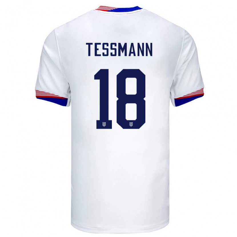 Danxen Mann Usa Tanner Tessmann #18 Hvit Hjemmetrøye Drakt Trøye 24-26 Skjorter T-Skjorte