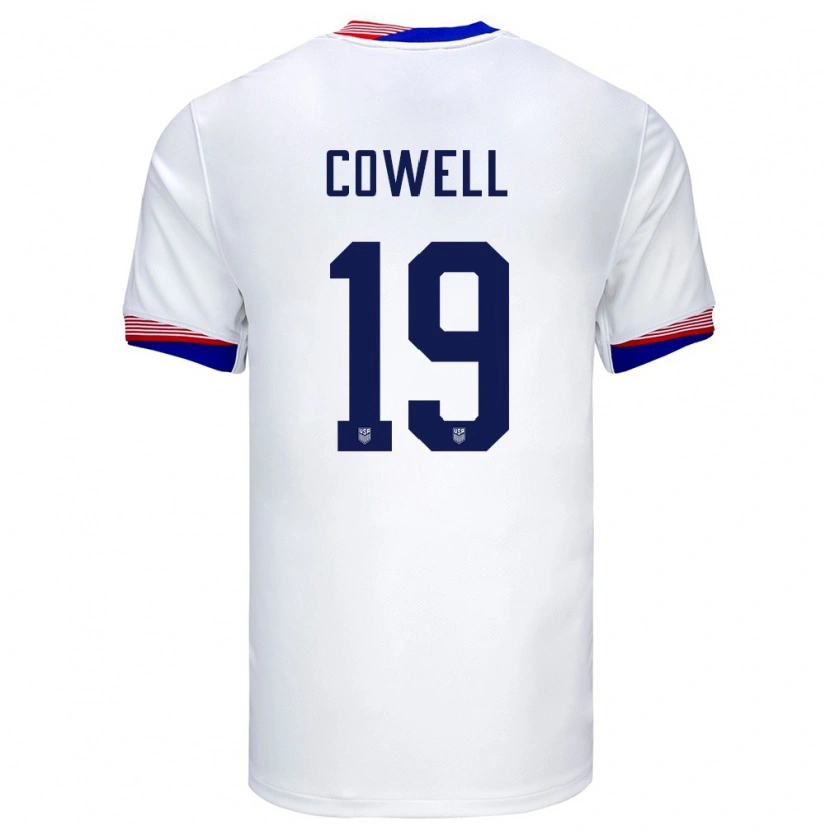 Danxen Mann Usa Cade Cowell #19 Hvit Hjemmetrøye Drakt Trøye 24-26 Skjorter T-Skjorte