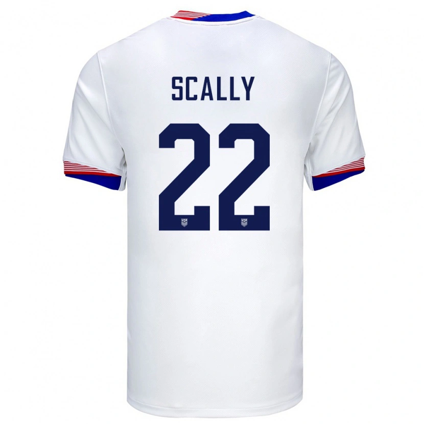 Danxen Mann Usa Joe Scally #22 Hvit Hjemmetrøye Drakt Trøye 24-26 Skjorter T-Skjorte