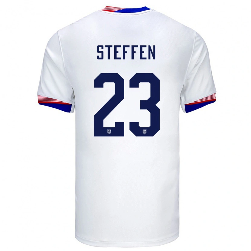 Danxen Mann Usa Zack Steffen #23 Hvit Hjemmetrøye Drakt Trøye 24-26 Skjorter T-Skjorte