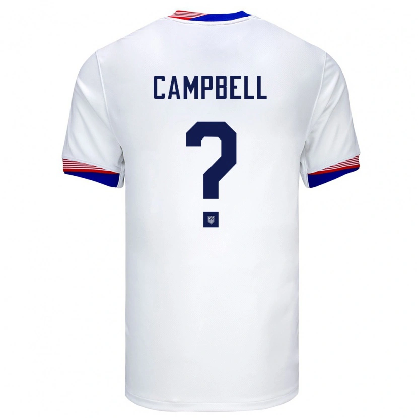 Danxen Mann Usa Cole Campbell #0 Hvit Hjemmetrøye Drakt Trøye 24-26 Skjorter T-Skjorte
