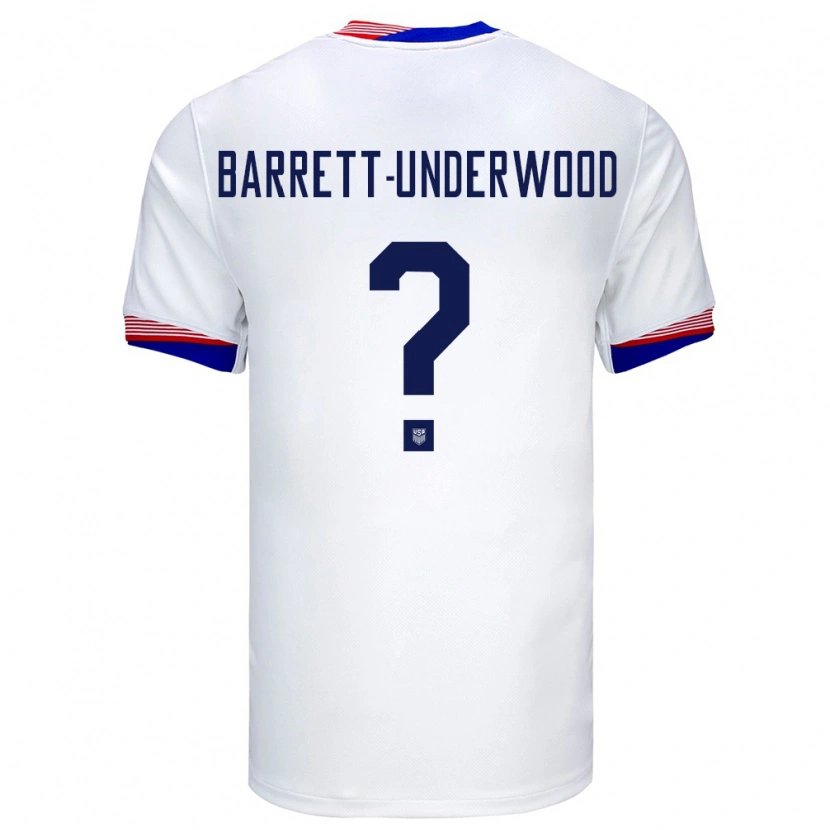 Danxen Mann Usa Keehan Barret-Underwood #0 Hvit Hjemmetrøye Drakt Trøye 24-26 Skjorter T-Skjorte