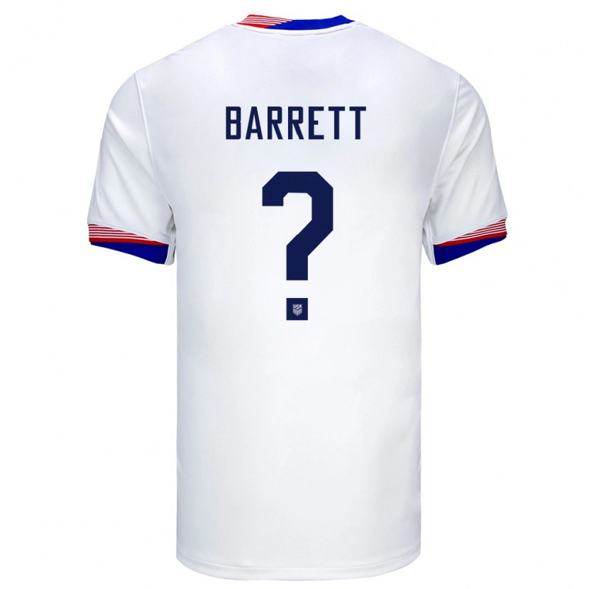 Danxen Mann Usa Daniel Barrett #0 Hvit Hjemmetrøye Drakt Trøye 24-26 Skjorter T-Skjorte