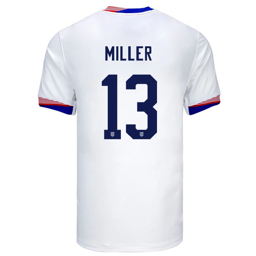 Danxen Mann Usa Peyton Miller #13 Hvit Hjemmetrøye Drakt Trøye 24-26 Skjorter T-Skjorte
