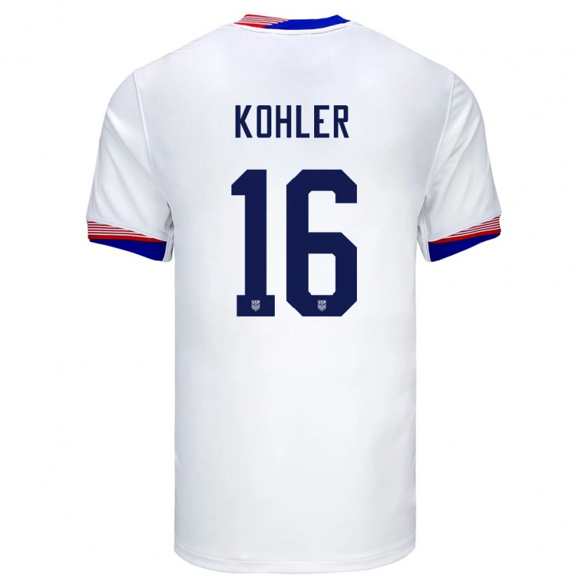 Danxen Mann Usa Ethan Kohler #16 Hvit Hjemmetrøye Drakt Trøye 24-26 Skjorter T-Skjorte