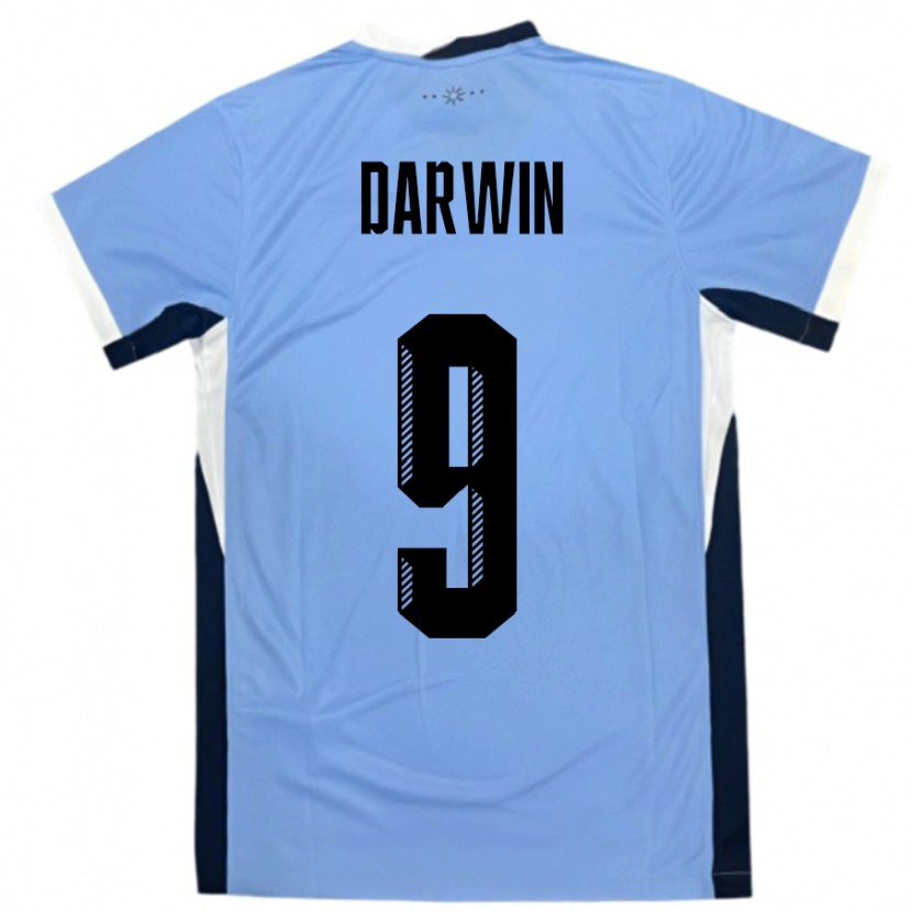 Danxen Mann Uruguay Darwin Núñez #9 Hvit Svart Hjemmetrøye Drakt Trøye 24-26 Skjorter T-Skjorte