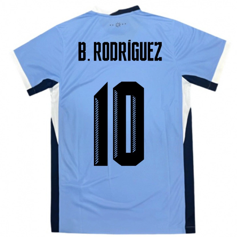 Danxen Mann Uruguay Brian Rodríguez #10 Hvit Svart Hjemmetrøye Drakt Trøye 24-26 Skjorter T-Skjorte