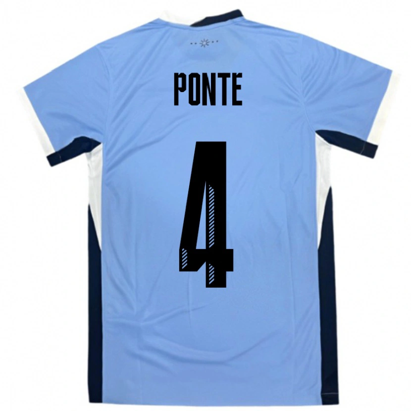 Danxen Mann Uruguay Mateo Ponte #4 Hvit Svart Hjemmetrøye Drakt Trøye 24-26 Skjorter T-Skjorte