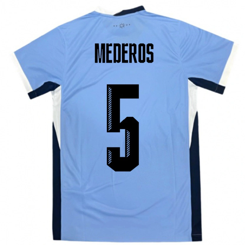 Danxen Mann Uruguay Rodrigo Mederos #5 Hvit Svart Hjemmetrøye Drakt Trøye 24-26 Skjorter T-Skjorte