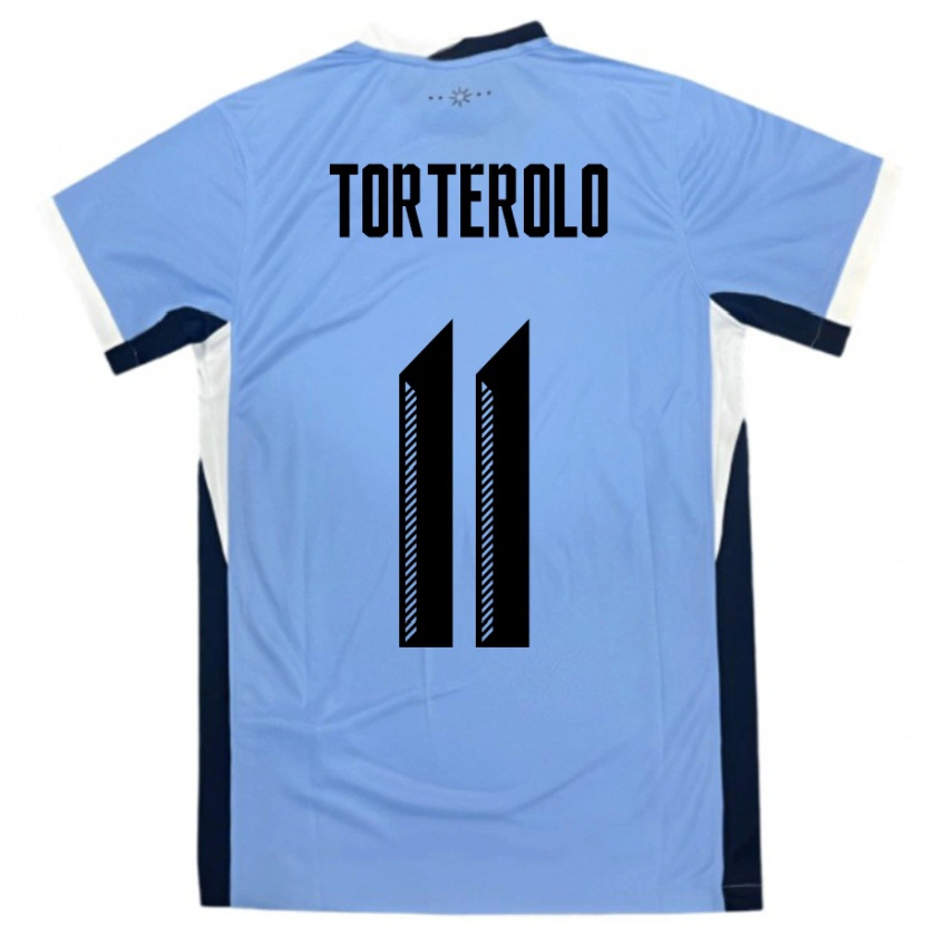 Danxen Mann Uruguay Alan Torterolo #11 Hvit Svart Hjemmetrøye Drakt Trøye 24-26 Skjorter T-Skjorte
