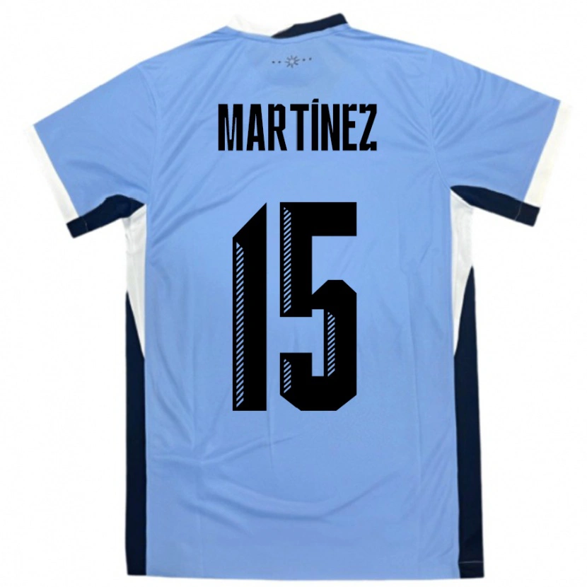 Danxen Mann Uruguay Facundo Martínez #15 Hvit Svart Hjemmetrøye Drakt Trøye 24-26 Skjorter T-Skjorte