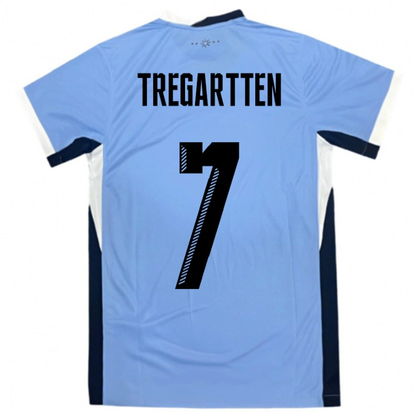 Danxen Mann Uruguay Stephanie Tregartten #7 Hvit Svart Hjemmetrøye Drakt Trøye 24-26 Skjorter T-Skjorte