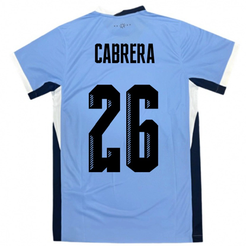 Danxen Mann Uruguay Leandro Cabrera #26 Hvit Svart Hjemmetrøye Drakt Trøye 24-26 Skjorter T-Skjorte