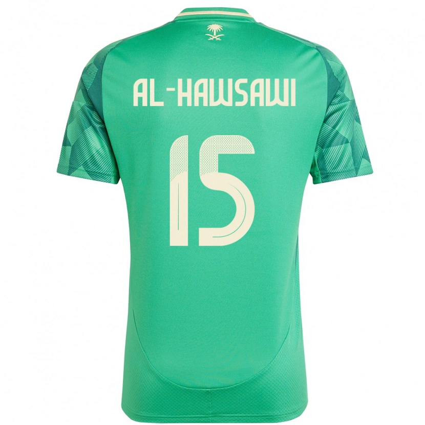 Danxen Mann Saudi-Arabia Suhayb Al-Hawsawi #15 Grønn Hjemmetrøye Drakt Trøye 24-26 Skjorter T-Skjorte