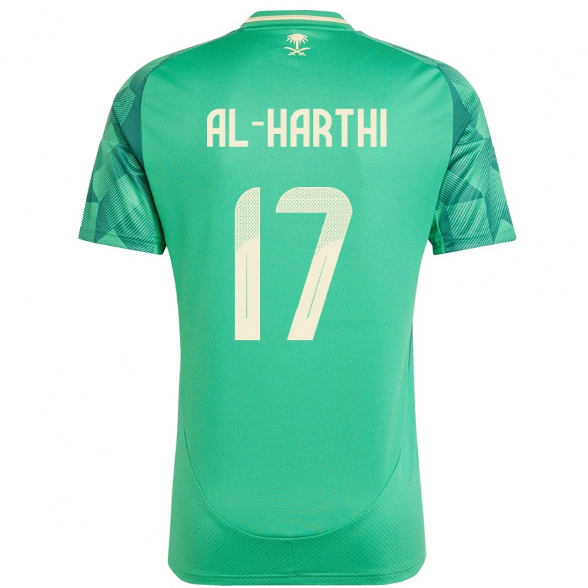 Danxen Mann Saudi-Arabia Adel Al-Harthi #17 Grønn Hjemmetrøye Drakt Trøye 24-26 Skjorter T-Skjorte
