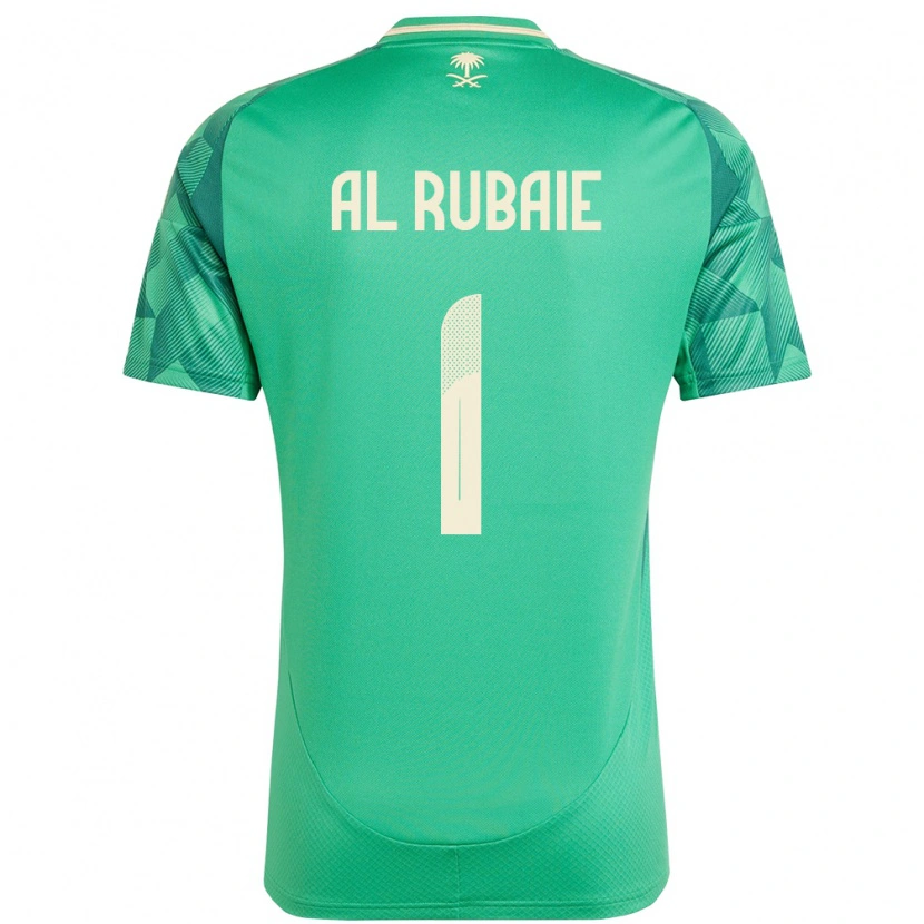 Danxen Mann Saudi-Arabia Mohammed Al Rubaie #1 Grønn Hjemmetrøye Drakt Trøye 24-26 Skjorter T-Skjorte