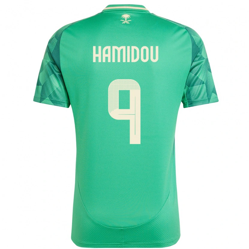 Danxen Mann Saudi-Arabia Rayane Hamidou #9 Grønn Hjemmetrøye Drakt Trøye 24-26 Skjorter T-Skjorte