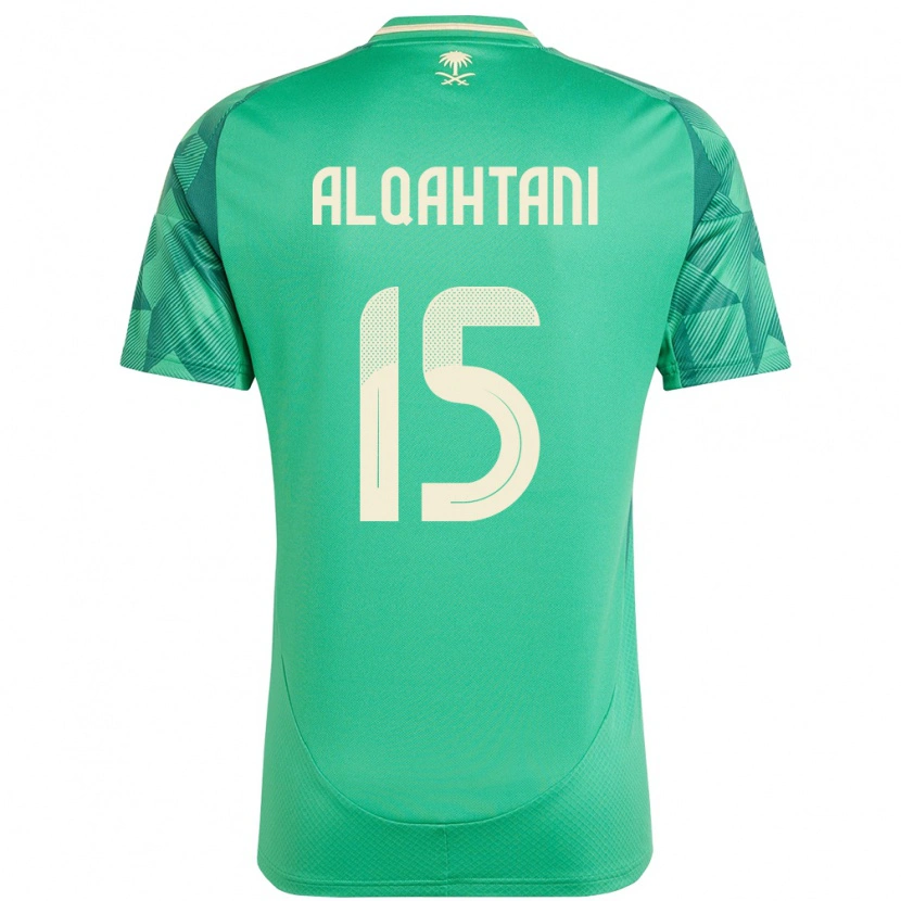 Danxen Mann Saudi-Arabia Mohammed Alqahtani #15 Grønn Hjemmetrøye Drakt Trøye 24-26 Skjorter T-Skjorte